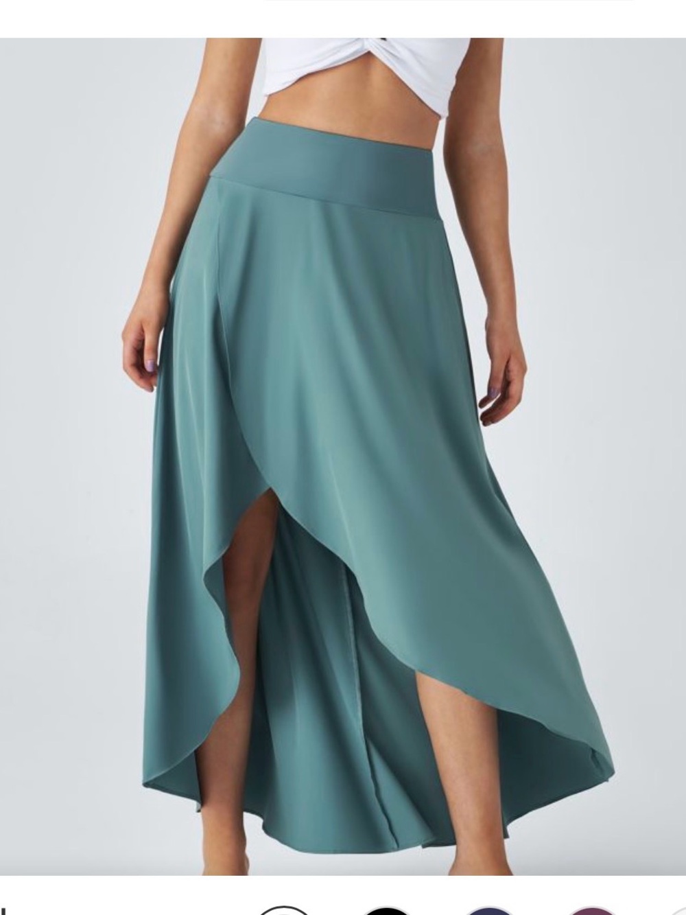 NIB HALARA Women’s Teal Wrap Maxi Skirt Msz